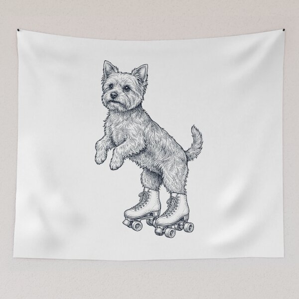 Item preview, Vintage Yorkshire Terrier Roller Skate Dog Mom Dad Lover designed and sold by TerryConnells.