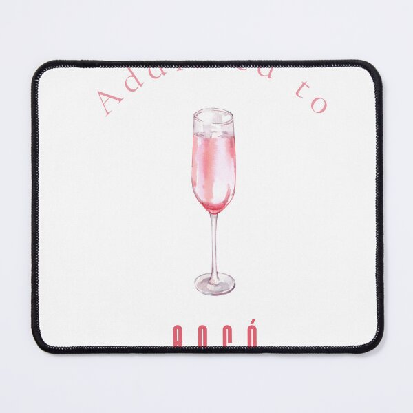 Item preview, Addicted to Rosé Funny Wine Print — Minimalist Black Pink Wall Art designed and sold by MoodsOfMine.