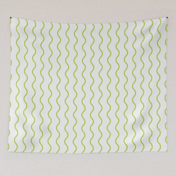 Item preview, White And Lime Waves Pattern designed and sold by pattern-archive.