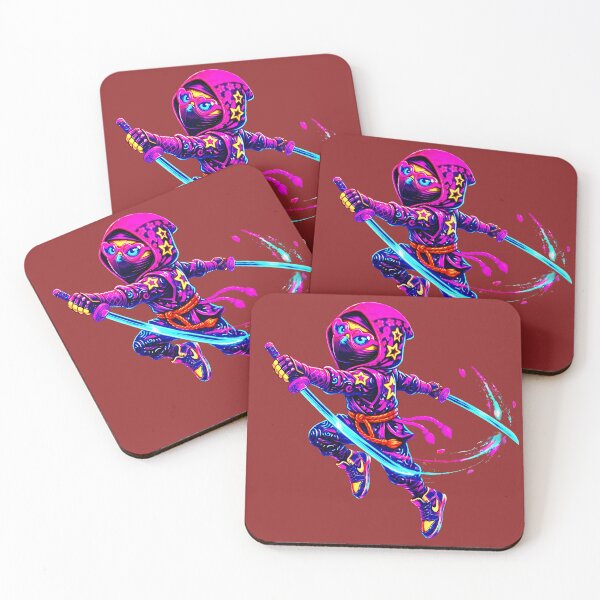 Item preview, Neon Ninja Stickers – Glow Art Designs designed and sold by Cyber-ART-Studio.