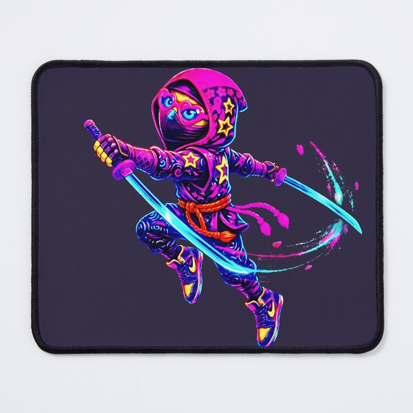 Item preview, Neon Ninja Stickers – Glow Art Designs designed and sold by Cyber-ART-Studio.