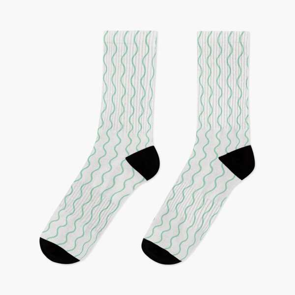 Item preview, White And Mint Waves Pattern designed and sold by pattern-archive.