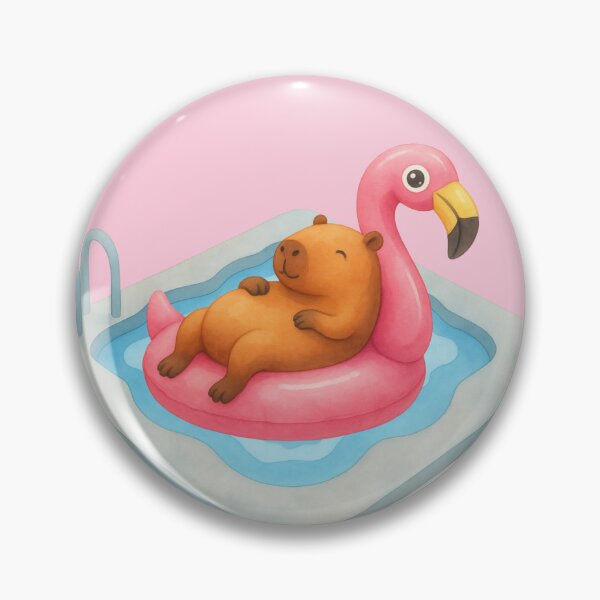 Item preview, Poolside Capybara Floatie designed and sold by Ivy-Triggs.