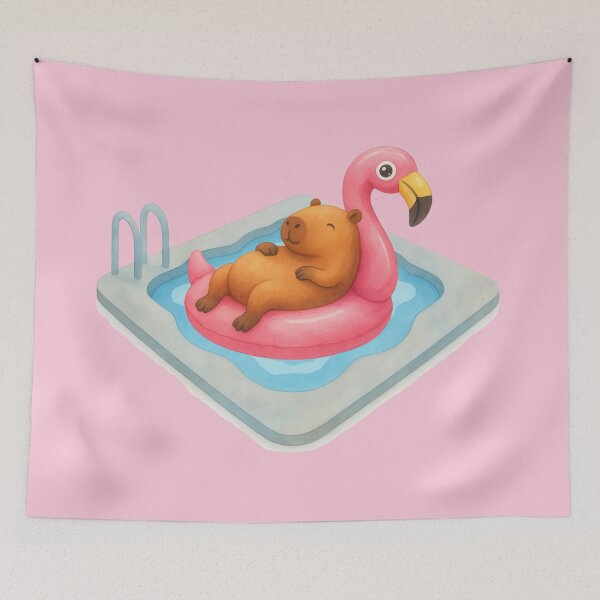 Item preview, Poolside Capybara Floatie designed and sold by Ivy-Triggs.