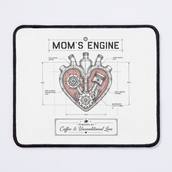 Item preview, Mom's Engine: The Schematic of Unconditional Love designed and sold by GrafikLabbo.
