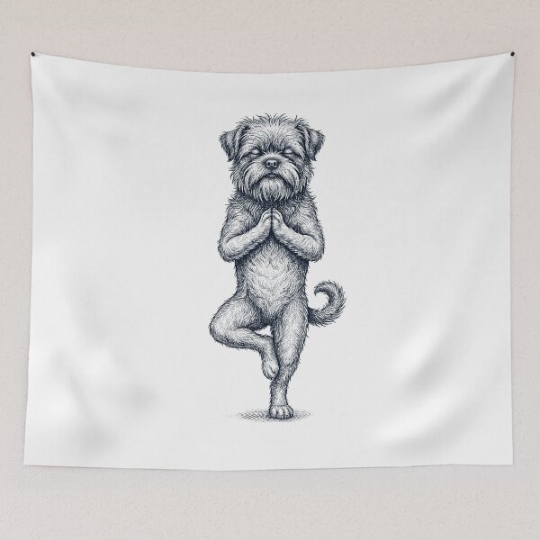 Item preview, Vintage Affenpinscher Yoga Tree Pose Dog Mom Lover designed and sold by TerryConnells.