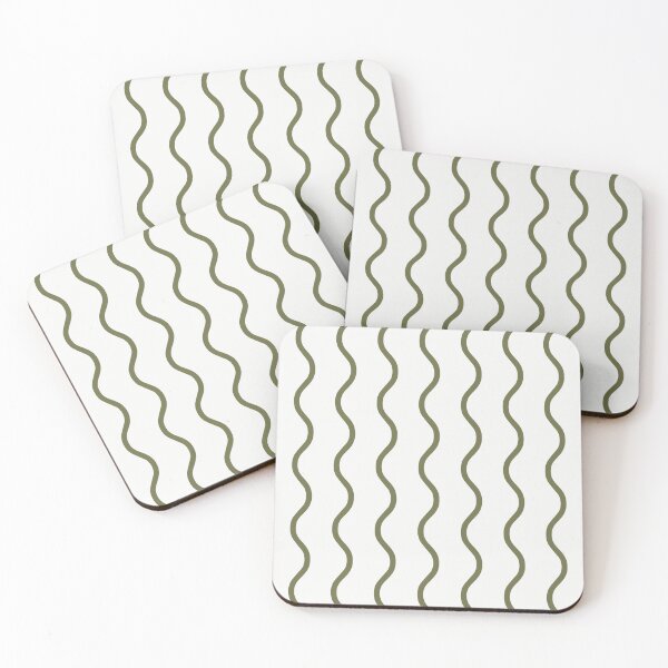 Item preview, White And Olive Waves Pattern designed and sold by pattern-archive.