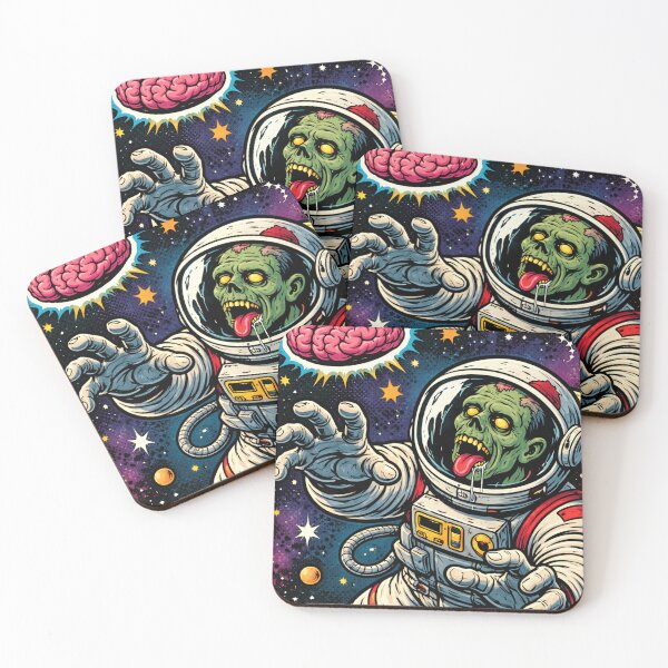 Item preview, Zombie Astronaut Chasing Cosmic Brains designed and sold by ArtificialAce.