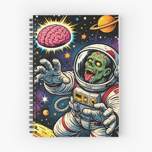 Item preview, Zombie Astronaut Chasing Cosmic Brains designed and sold by ArtificialAce.