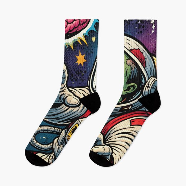 Item preview, Zombie Astronaut Chasing Cosmic Brains designed and sold by ArtificialAce.