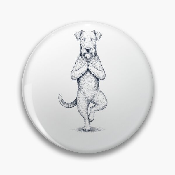 Item preview, Vintage Airedale Terrier Yoga Tree Pose Dog Mom Lover designed and sold by TerryConnells.
