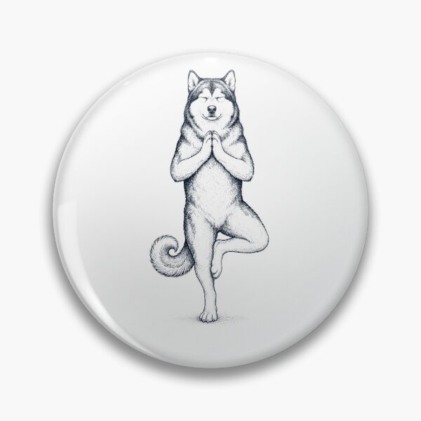 Item preview, Vintage Alaskan Malamute Yoga Tree Pose Dog Mom Lover designed and sold by TerryConnells.