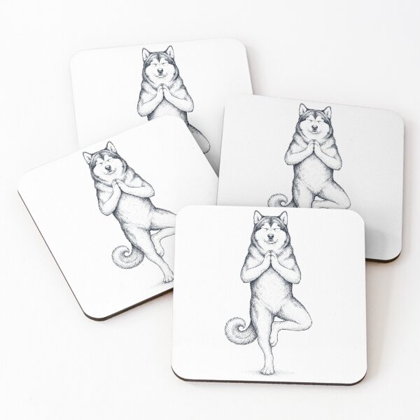 Item preview, Vintage Alaskan Malamute Yoga Tree Pose Dog Mom Lover designed and sold by TerryConnells.
