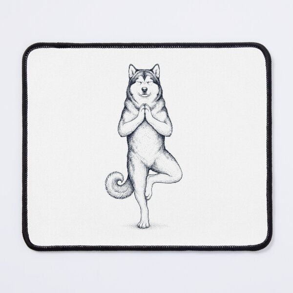 Item preview, Vintage Alaskan Malamute Yoga Tree Pose Dog Mom Lover designed and sold by TerryConnells.