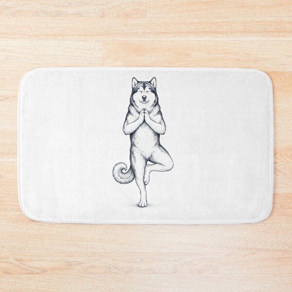 Item preview, Vintage Alaskan Malamute Yoga Tree Pose Dog Mom Lover designed and sold by TerryConnells.