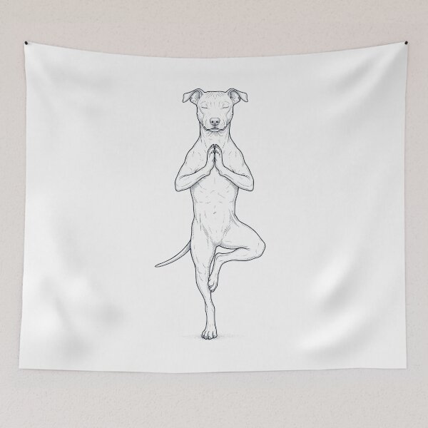 Item preview, Vintage American Hairless Terrier Yoga Tree Pose Dog Mom Lover designed and sold by TerryConnells.