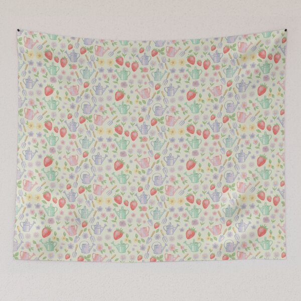 Item preview, The Strawberry Garden seamless pattern  designed and sold by Printfantasia .