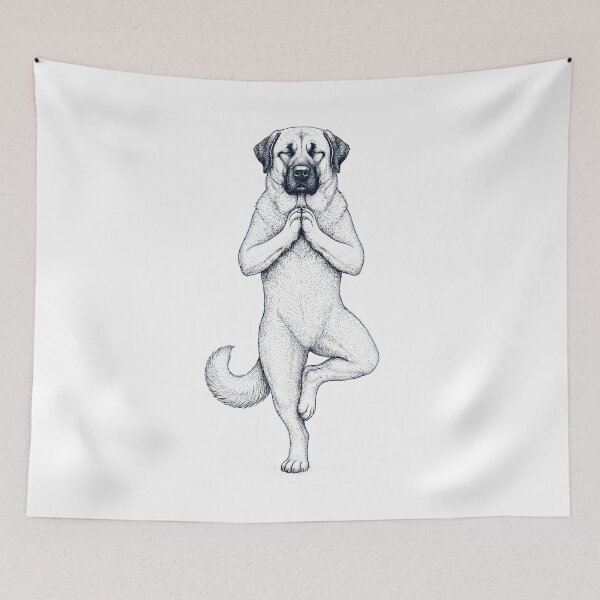 Item preview, Vintage Anatolian Shepherd Dog Yoga Tree Pose Dog Mom Lover designed and sold by TerryConnells.