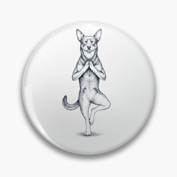 Item preview, Vintage Australian Kelpie Yoga Tree Pose Dog Mom Lover designed and sold by TerryConnells.