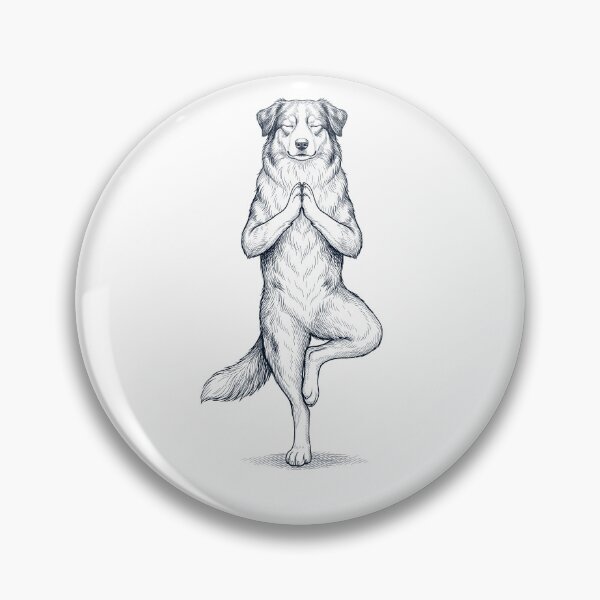 Item preview, Vintage Australian Shepherd Yoga Tree Pose Dog Mom Lover designed and sold by TerryConnells.