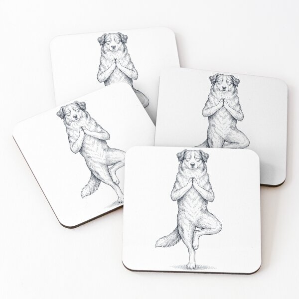 Item preview, Vintage Australian Shepherd Yoga Tree Pose Dog Mom Lover designed and sold by TerryConnells.
