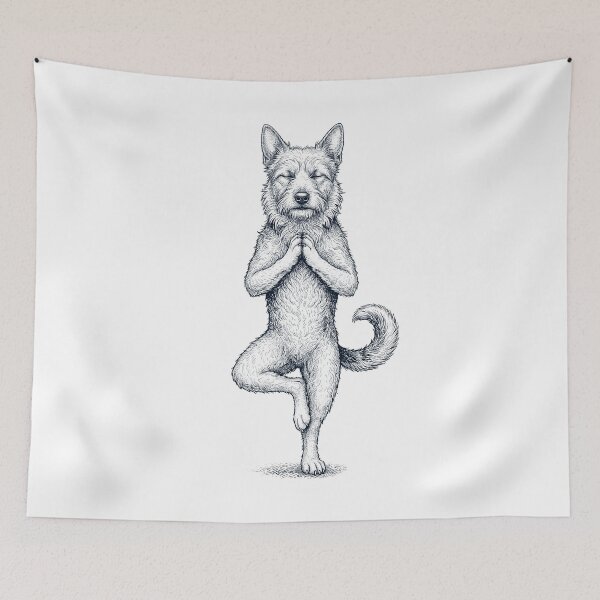 Item preview, Vintage Australian Terrier Yoga Tree Pose Dog Mom Lover designed and sold by TerryConnells.