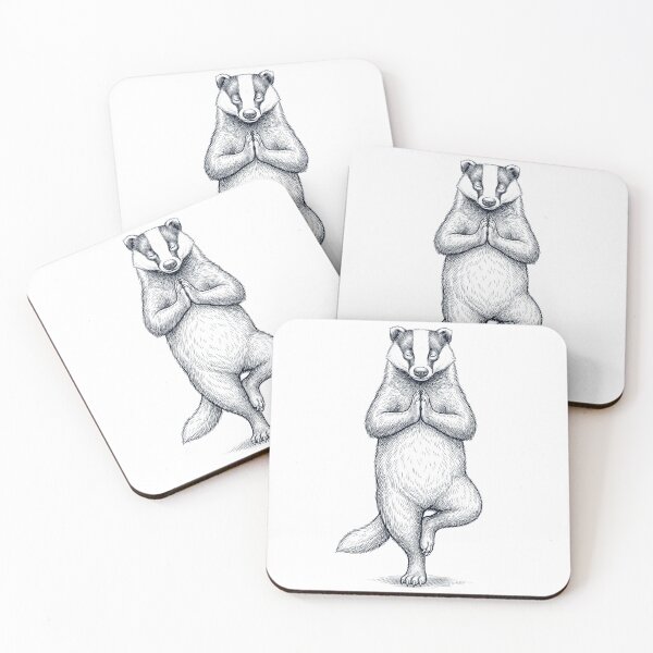 Item preview, Vintage Badger Yoga Tree Pose Animal Lover designed and sold by TerryConnells.