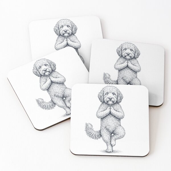 Item preview, Vintage Barbet Yoga Tree Pose Dog Mom Lover designed and sold by TerryConnells.