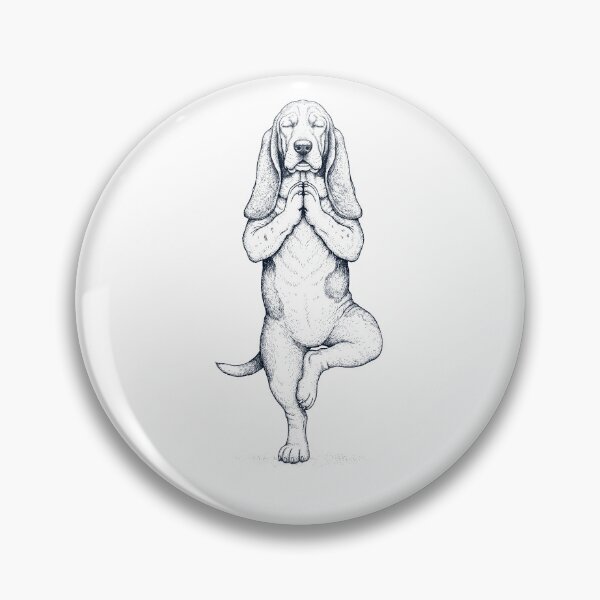 Item preview, Vintage Basset Hound Yoga Tree Pose Dog Mom Lover designed and sold by TerryConnells.
