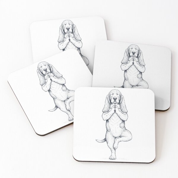 Item preview, Vintage Basset Hound Yoga Tree Pose Dog Mom Lover designed and sold by TerryConnells.