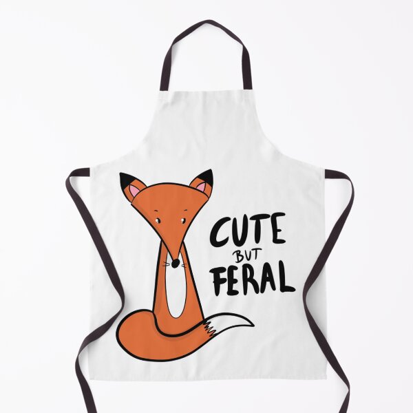 Item preview, Cute But Feral Funny Fox Sassy Animal Quote designed and sold by DesignFreakArt.