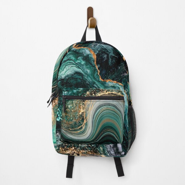Item preview, Emerald, golden agate, marble waves designed and sold by CosmicGlyph.