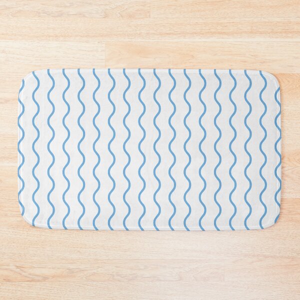 Item preview, White And Sky Blue Waves Pattern designed and sold by pattern-archive.