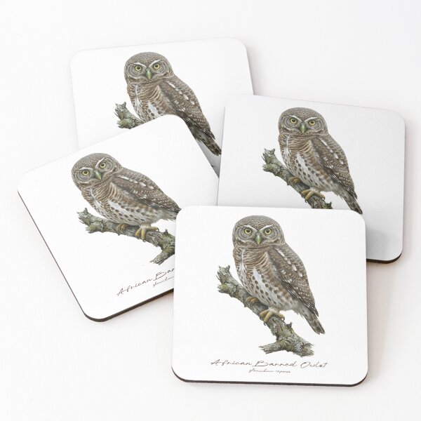 Item preview, African Barred Owlet on Rustic Branch designed and sold by Takeda-art.