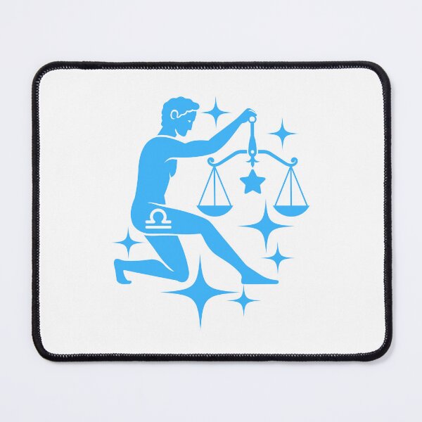 Item preview, Libra Zodiac Scales & Stars Blue Celestial Minimalist Illustration designed and sold by Niji Hibana.