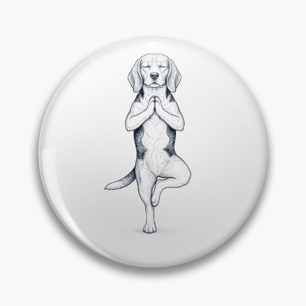 Item preview, Vintage Beagle Yoga Tree Pose Dog Mom Lover designed and sold by TerryConnells.