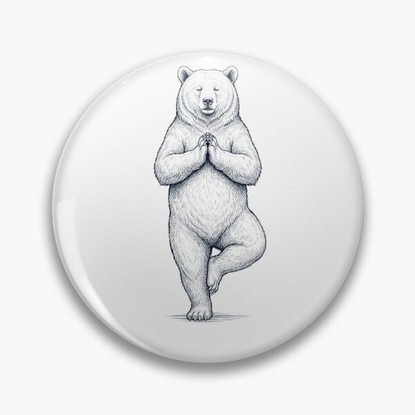 Item preview, Vintage Bear Yoga Tree Pose Animal Lover designed and sold by TerryConnells.
