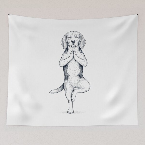 Item preview, Vintage Beagle Yoga Tree Pose Dog Mom Lover designed and sold by TerryConnells.