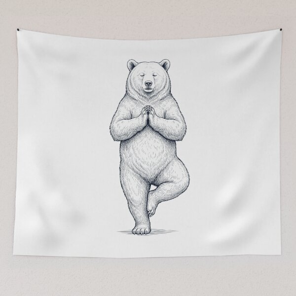 Item preview, Vintage Bear Yoga Tree Pose Animal Lover designed and sold by TerryConnells.