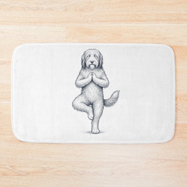 Item preview, Vintage Bearded Collie Yoga Tree Pose Dog Mom Lover designed and sold by TerryConnells.