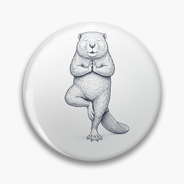 Item preview, Vintage Beaver Yoga Tree Pose Animal Lover designed and sold by TerryConnells.