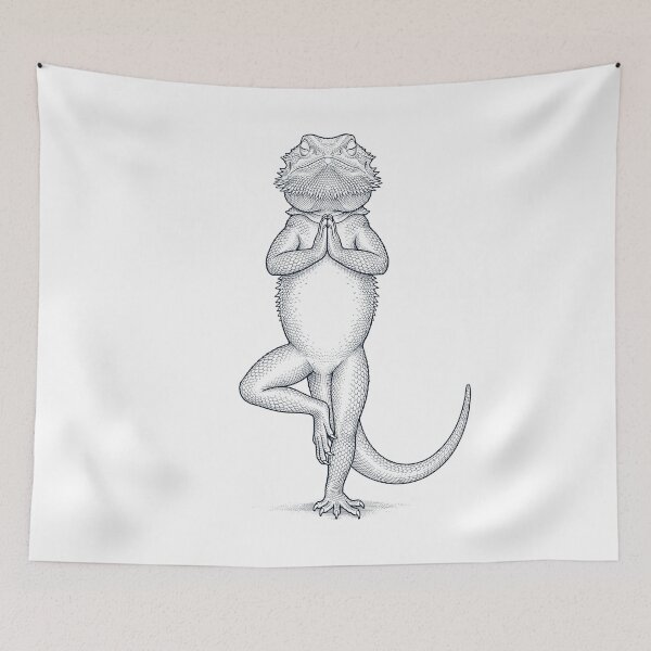 Item preview, Vintage Bearded Dragon Yoga Tree Pose Animal Lover designed and sold by TerryConnells.