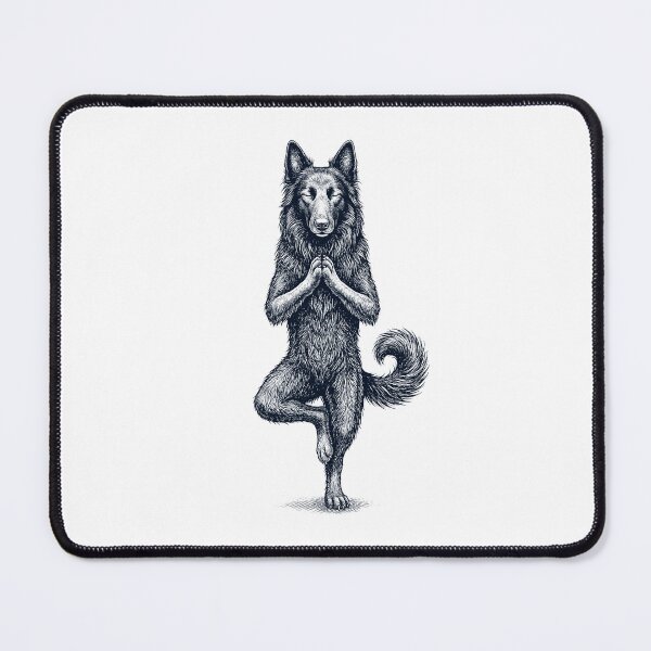 Item preview, Vintage Belgian Shepherd Yoga Tree Pose Dog Mom Lover designed and sold by TerryConnells.