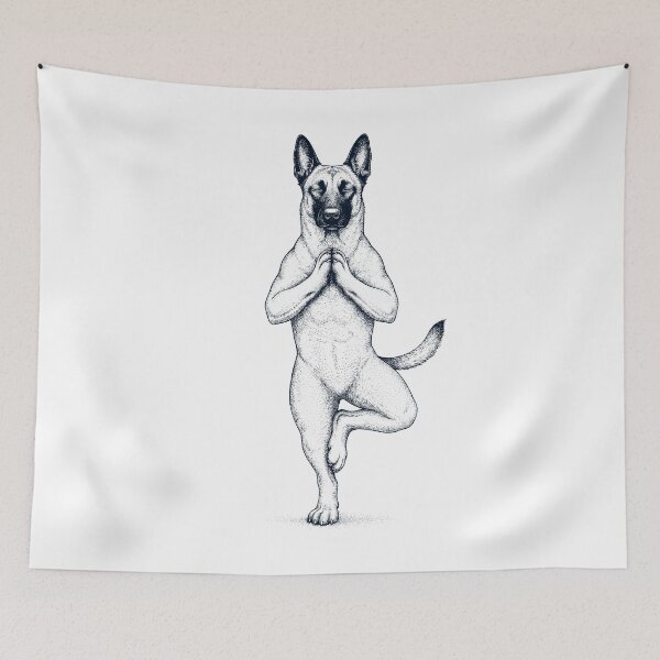 Item preview, Vintage Belgian Malinois Yoga Tree Pose Dog Mom Lover designed and sold by TerryConnells.