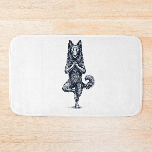 Item preview, Vintage Belgian Shepherd Yoga Tree Pose Dog Mom Lover designed and sold by TerryConnells.