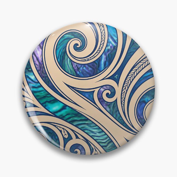 Item preview, New Zealand Māori Paua Pattern Koru Design 894 designed and sold by GrinGalore.