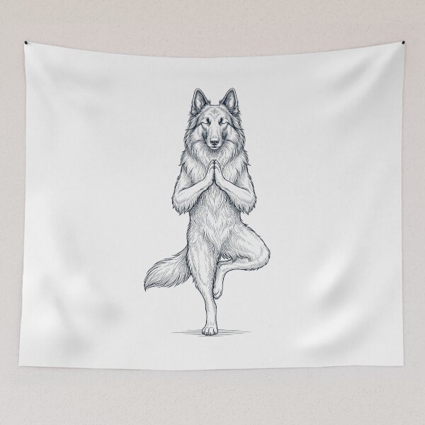Item preview, Vintage Belgian Tervuren Yoga Tree Pose Dog Mom Lover designed and sold by TerryConnells.