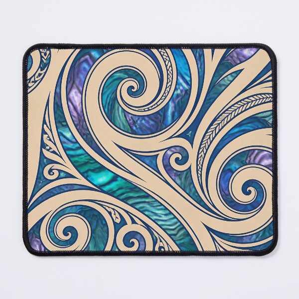 Item preview, New Zealand Māori Paua Pattern Koru Design 894 designed and sold by GrinGalore.