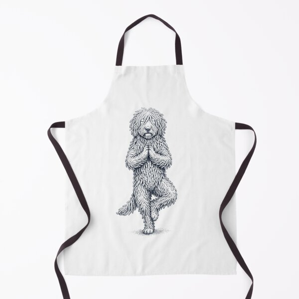 Item preview, Vintage Bergamasco Shepherd Yoga Tree Pose Dog Mom Lover designed and sold by TerryConnells.
