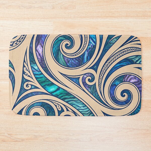 Item preview, New Zealand Māori Paua Pattern Koru Design 894 designed and sold by GrinGalore.